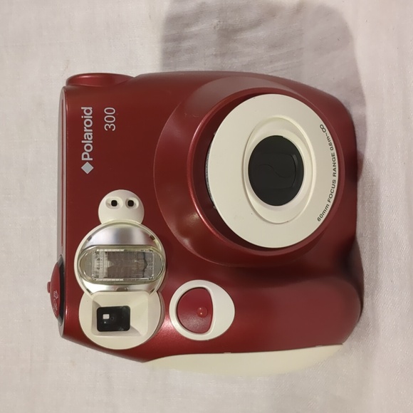 Polaroid 300 Instant Camera Maroon & White - Picture 12 of 12